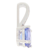 Sterling Silver Semi Mount Pendant Setting Oval OV 7x5mm White Topaz Solid - Syzjewelry
